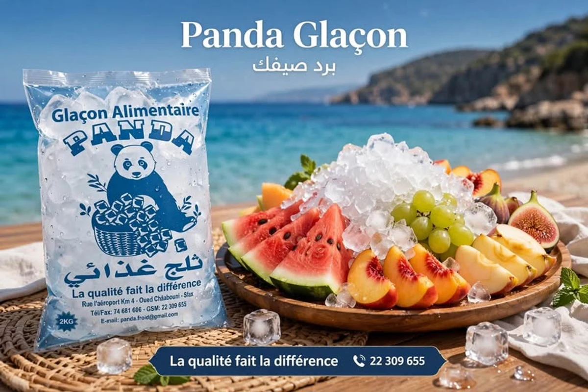 Sachet de glaçons alimentaires PANDA Glaçon 2 kg